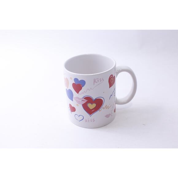 Hearts and Kisses, Message Mug, Valentine's Day, Coffee Cup, Tea Cup - Picture 2 of 3